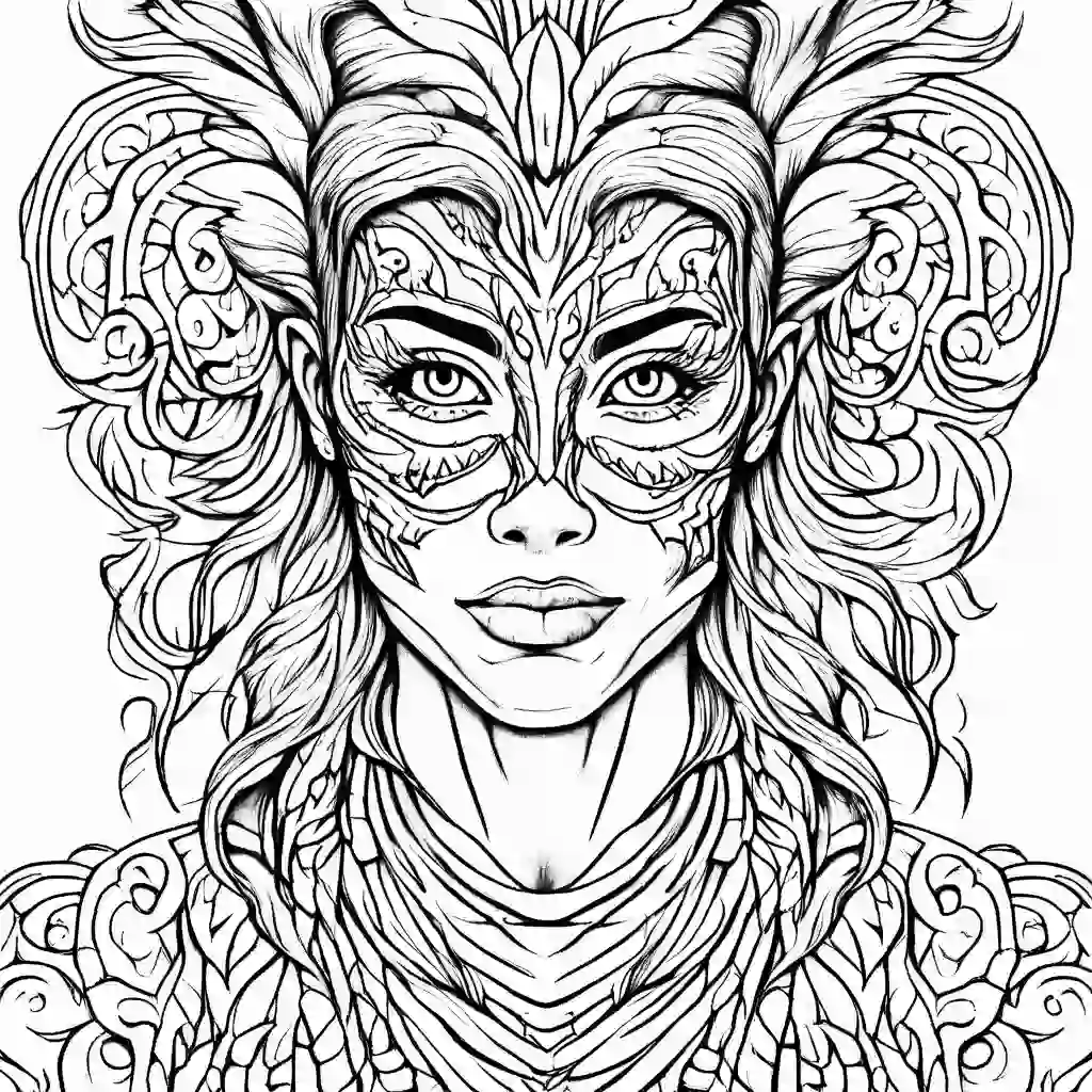 Face Painter coloring pages